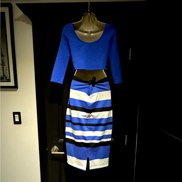 Crop long sleeve shirt & pencil skirt be Bebe - Picture 2 of 3